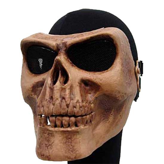 Cool Seal Skull Skeleton Full Face Protector Mask Brown - Click Image to Close