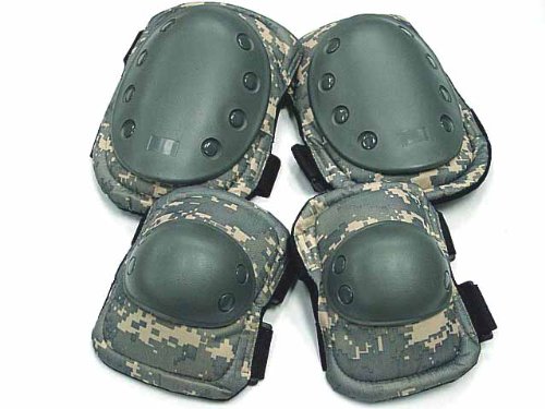 Adjustable Skateboard Paintball Digital Camo Knee & Elbow Pads ACU