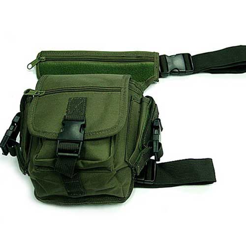 Multifunction Drop Leg Airsoft Utility Waist Pouch Carrier Bag OD US - Click Image to Close