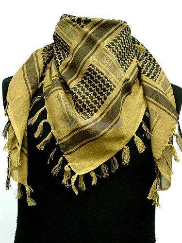 Arab SAS Shemagh Kafiya Scarf Mask Desert Tan with US SWAT