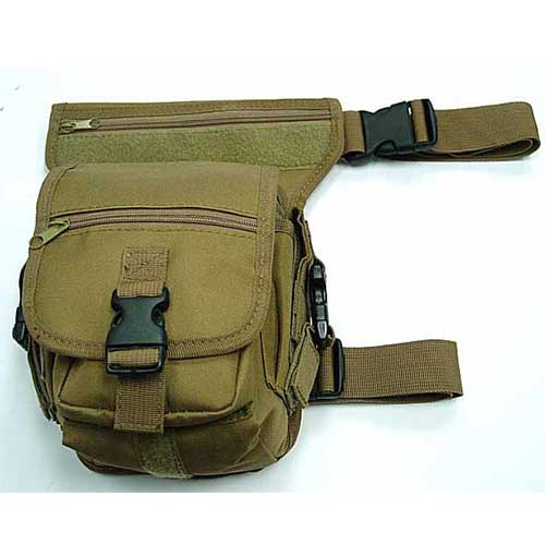 Drop Leg Airsoft Waist Pouch Carrier Bag Coyote Brown