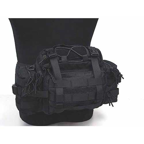 Molle Tactical Gear Utility Assault Waist Pack Nylon Pouch Bag BK