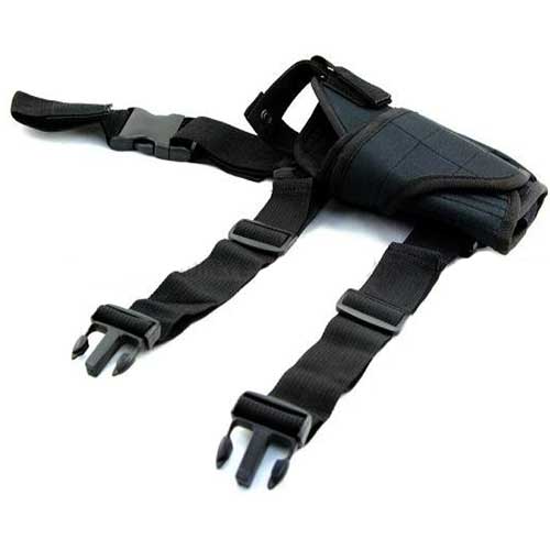 Airsoft Tornado Tactical Drop Leg Holster Pistol Mag Adjustable BK - Click Image to Close