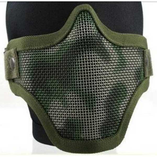 Airsoft Pro Deluxe Metal Mesh Mask Tactical Protect Masks OD Camo