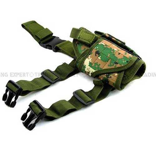 Airsoft Tactical Tornado Leg Holster Drop Leg Pistol Mag Holder Camo - Click Image to Close