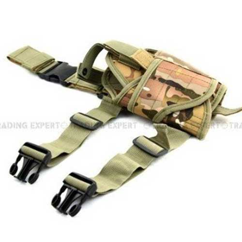 Airsoft Tactical Tornado Leg Holster Drop Leg Pistol Mag Holder CP - Click Image to Close