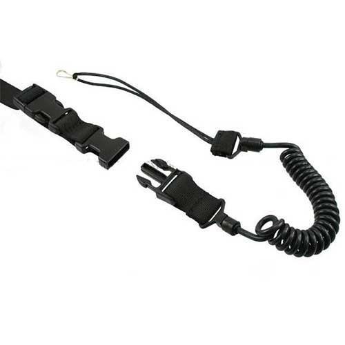 Quick Release Tactical Pistol Sling Lanyard Black MS System Safe BK - Click Image to Close