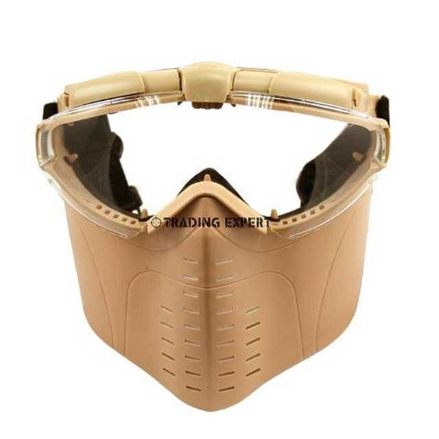 Electric Turbo Fan Full Face Mask (tan) Z6017D - Click Image to Close