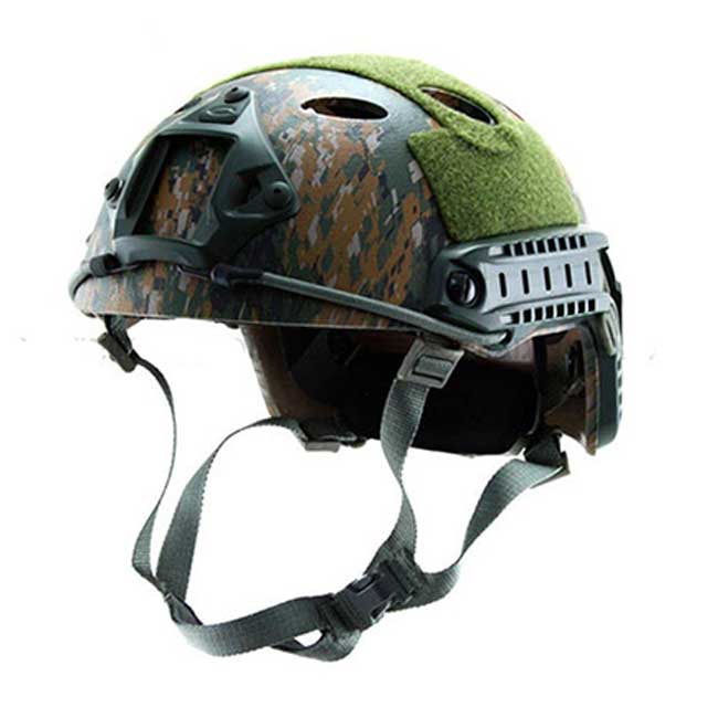 Fast Base Jump Navy Seal Helmet Carbon Shell Woodland Digital - Click Image to Close