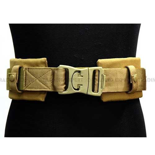 Tactical Double layer extra padding operation belt (Tan) - Click Image to Close