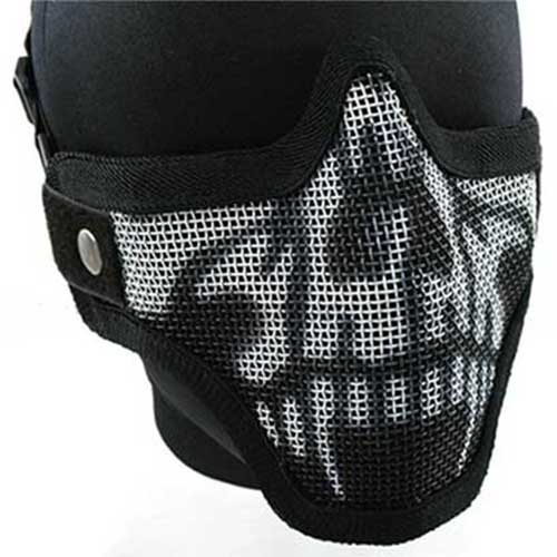 Airsoft Pro Deluxe Half Face Metal Mesh Tactical Protect Mask W Camo