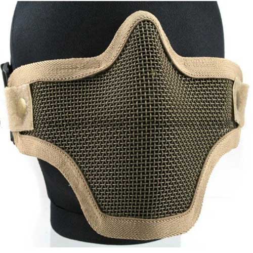 Airsoft Pro Metal Mesh Steel Wire Mask Paintball Protective Mask DE