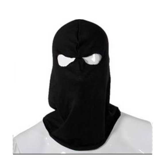 Cool Full Face Mask High Quality Cotton Two Hole Knit Black - Click Image to Close