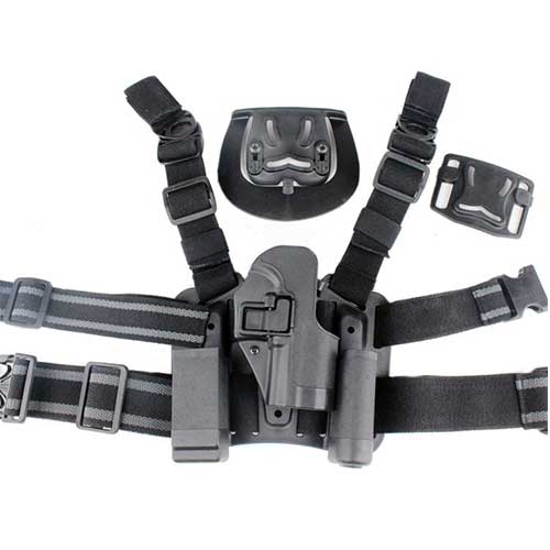 HK USP Compac Tactical Holster Quick Release Buckle Drop Leg RH Belt - Click Image to Close