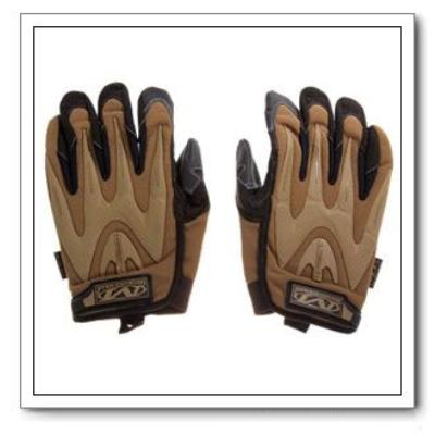 Airsoft Full Finger Gloves with MP Leather and Fabric Brown - Click Image to Close