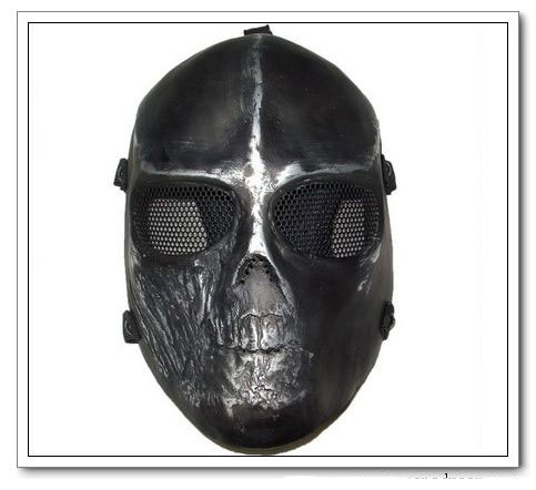 Tactical Full Face Airsoft Killer Mask Copper Black - Click Image to Close