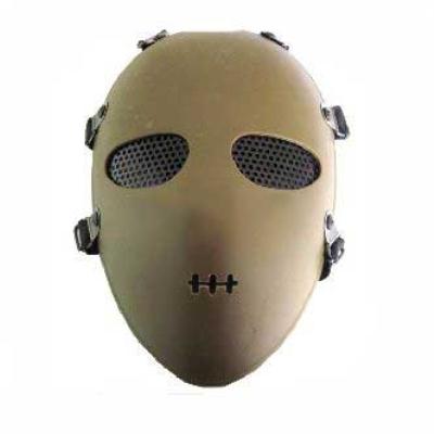 Tactical Airsoft Paintball Full Face Mask Goggles Tan - Click Image to Close