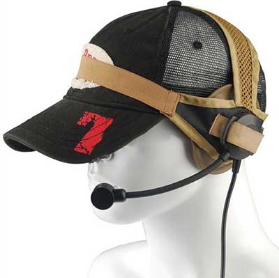 Tactical Selex TASC1 Military Headset with Standard Plug Tan