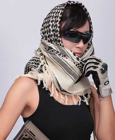 Tactical Military Shemagh Arab scarf Chequered Casual Wrap - Click Image to Close