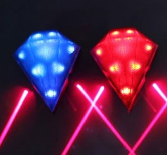 Diamond laser light gem safety warning lamp bicycle airsoft - Click Image to Close