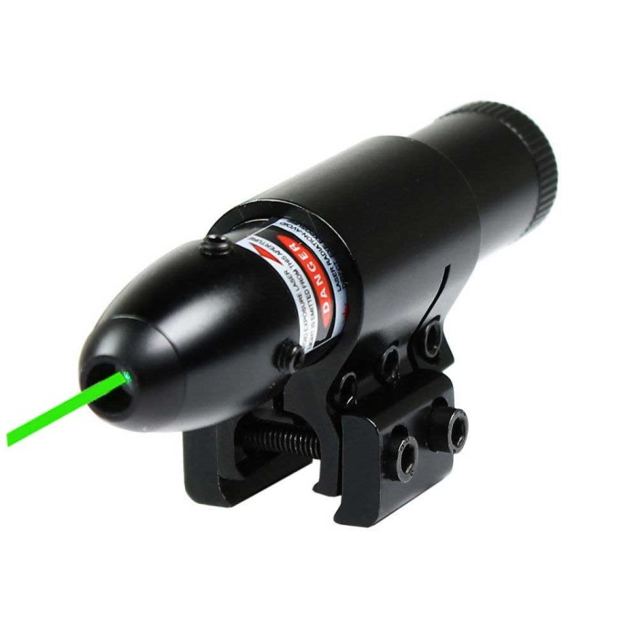 Tactical Green Laser Pointer Sight Scope Set With Barrel Mount 502 - Click Image to Close