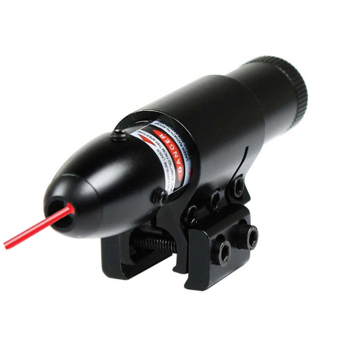 Tactical Red Laser Pointer Sight Scope Set With Barrel Mount 502 - Click Image to Close