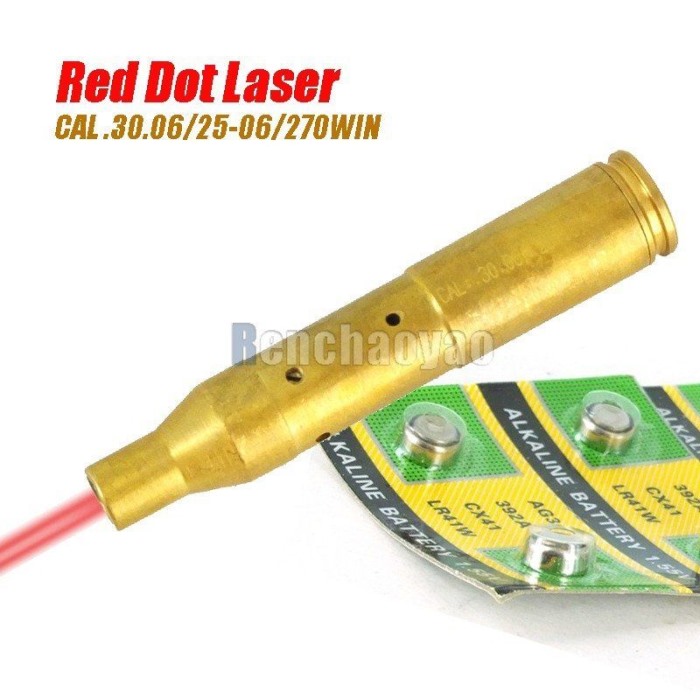 30-06/25-06 Red Dot Laser Sight Bore Sighter Cartridge Calibrator - Click Image to Close