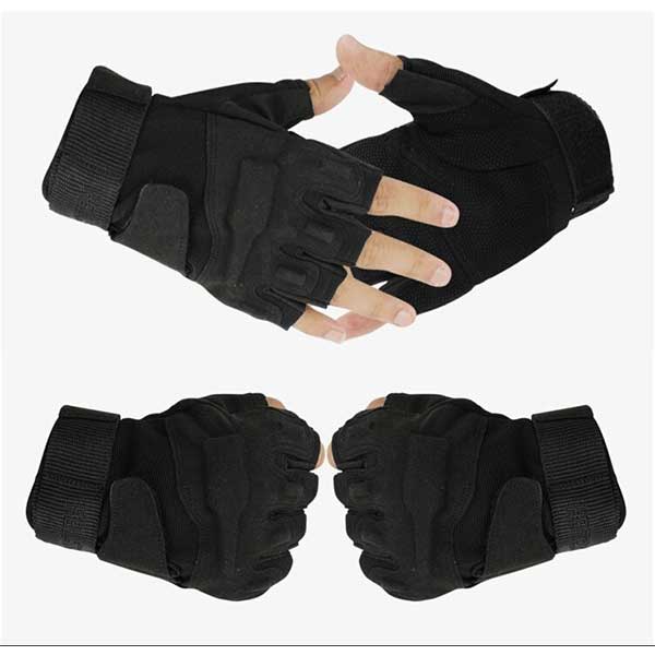 Blackhawk Hellstorm Tactical Half finger Gloves Combat Black - Click Image to Close