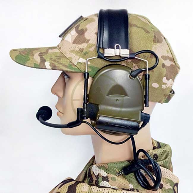 T Comtac II Electronic Headsets Noise Reduction Combat Earmuffs FG - Click Image to Close