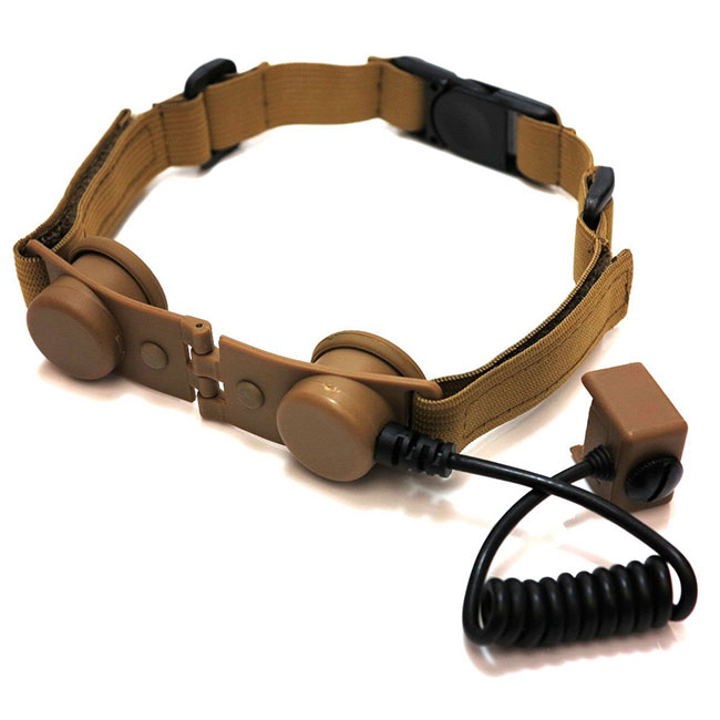 Tactical Throat Mic Adapter Interface Dual for Bowman Headsets DE