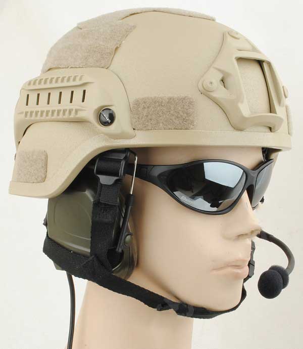 Perfect IBH Helmet NVG Mount & Side Rail ABS Composite Tan