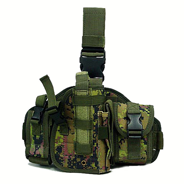 Molle Platform Drop Leg Holster Modular Gun Pouches Mag Cander Camo - Click Image to Close