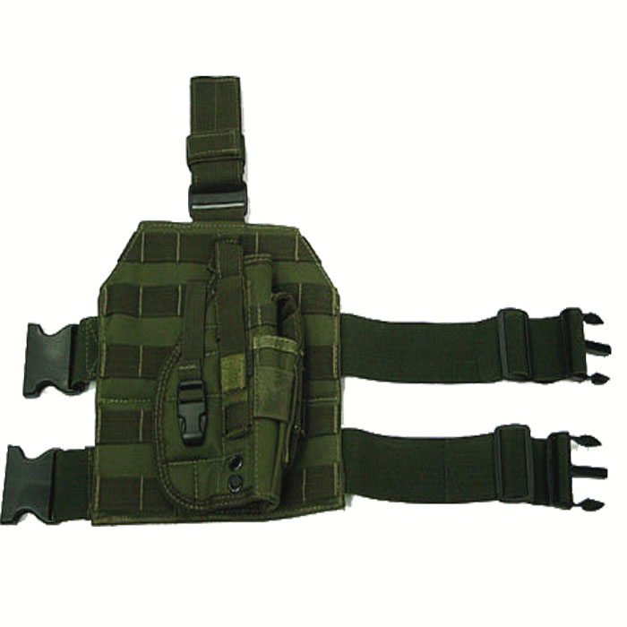 MOLLE Modular Tactical Drop Leg Gun Holster with Platform OD