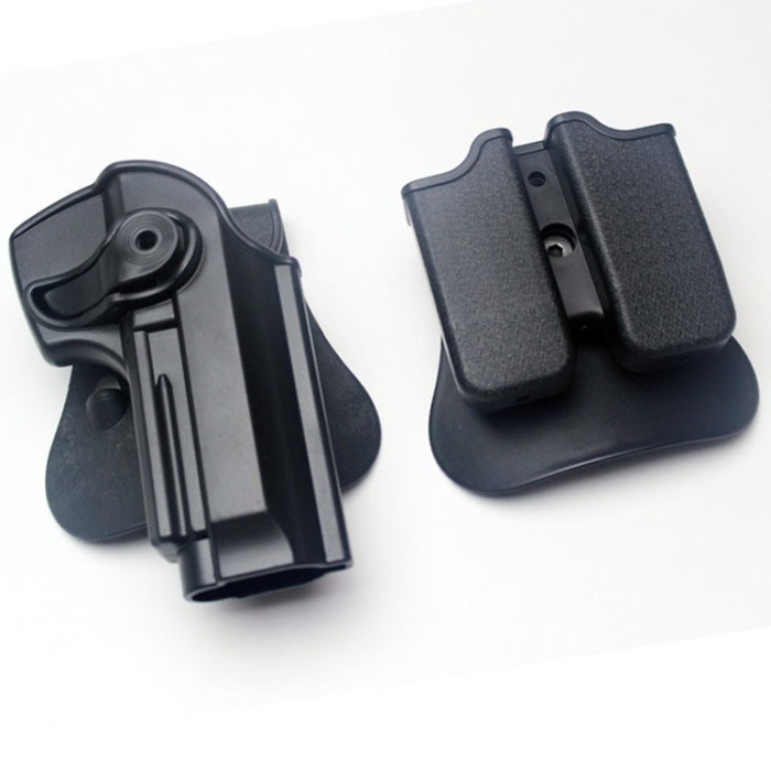 IMI Polymer Roto Beretta M92 96 Holster & Double Magazine Pouch BK - Click Image to Close