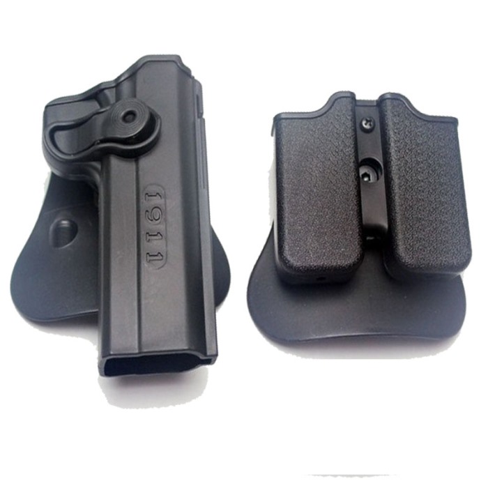 IMI Defense Roto Colt 1911 Holster & Double Magazine Pouch BK - Click Image to Close