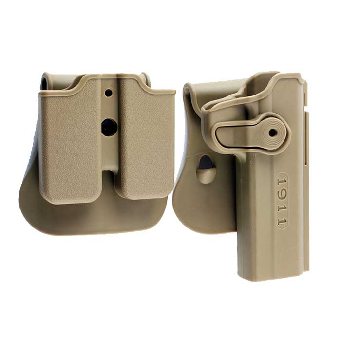 IMI Defense Pistol Colt 1911 Holster & Double Magazine Pouch DE - Click Image to Close