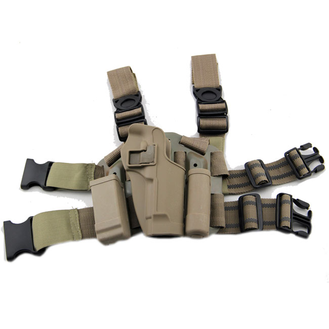 Airsoft M9 CQC 4in1 CQC Holster & Plateform Drop Leg Gun 92 96 Tan - Click Image to Close