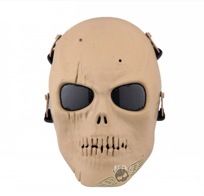 Skull Army Of Two Tactical Airsoft Full Face Mask Movie Party TAN