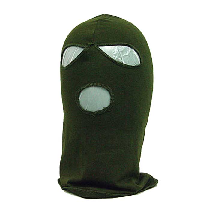 Full Face Head Mask 3 Hole Airsoft Tactical Hood Protector Mask OD - Click Image to Close