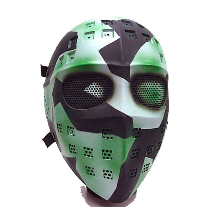 Full Face Airsoft Mesh Goggle Tactical Combat Mask Hockey Type CAMO - Click Image to Close