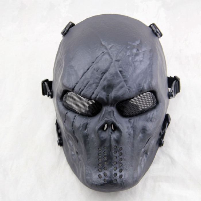 Typhon Skull Full Face Airsoft Mask Mix Halloween Tactical Masks BK - Click Image to Close