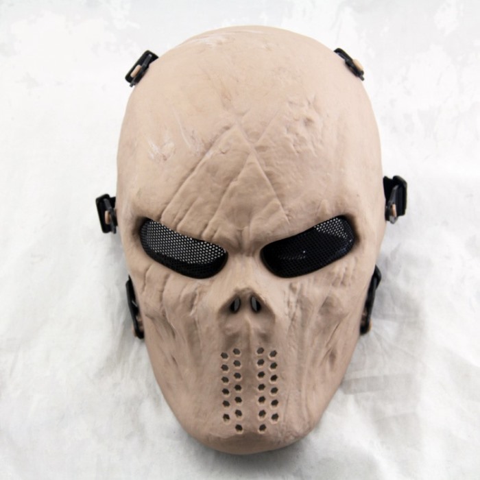 Typhon Skull Full Face Airsoft Mask Motorcycle Ski Tactical Masks DE - Click Image to Close