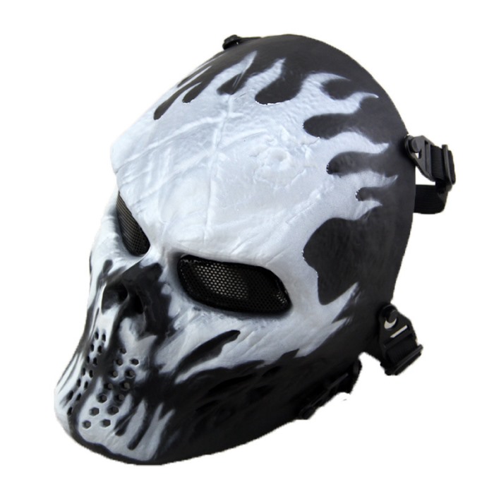 Typhon Camouflage Airsoft Skull Full Face Protect Mask Color Wisp