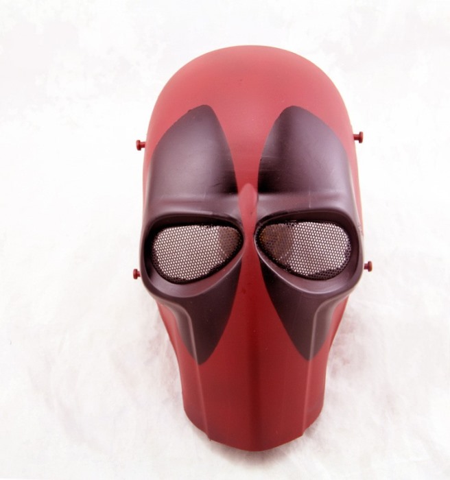 DC Tactical Gear Full Face Protection Cacique Mask Smiley Mask RED