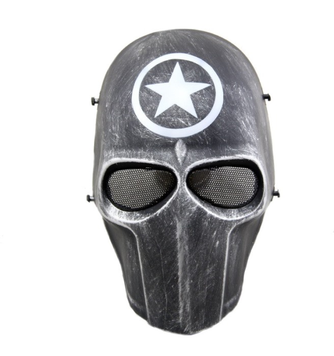 DC Tactical Gear Protection Mask Cacique Full Face Smiley Mask YH - Click Image to Close