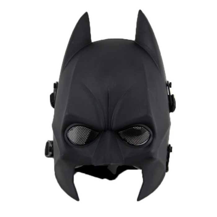 Tactical Mask Halloween Batman Dark Knight Rises Solid Latex Mask BK - Click Image to Close