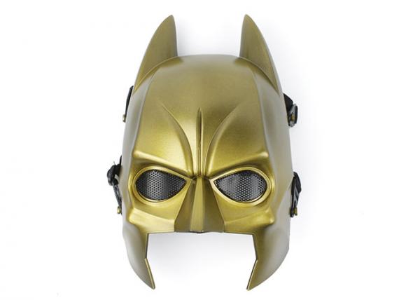 Tactical Mask Airsoft Paintball Wire Mesh Full Face Batman Mask GOLD - Click Image to Close