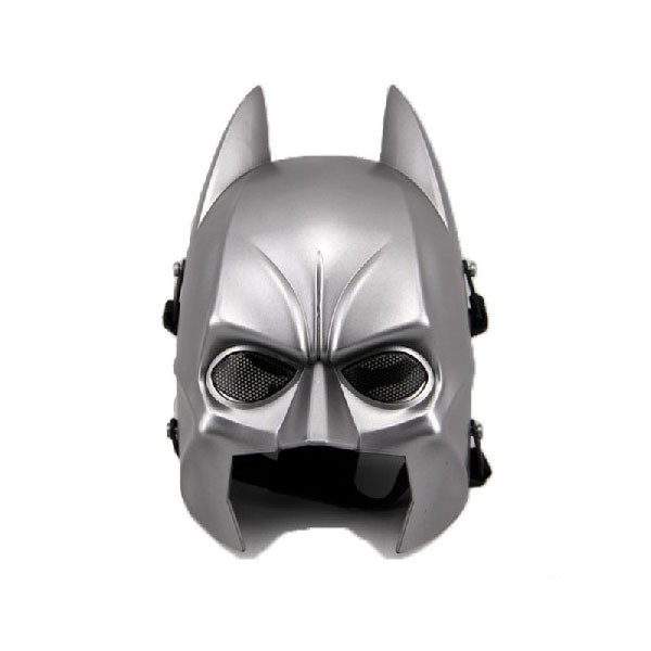 Tactical Mask Dark Knight Rises Batman Full Face Mask Cosplay SLIVER - Click Image to Close