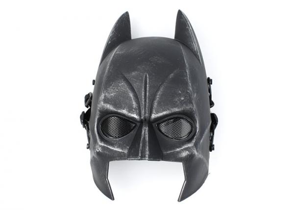 Tactical Mask Airsoft Wire Mesh Full Face Batman Mask Sliver Black - Click Image to Close