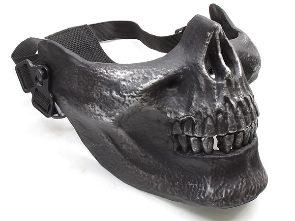 Cool airsoft Mask Half Cacique Skull Skeleton Silver Black